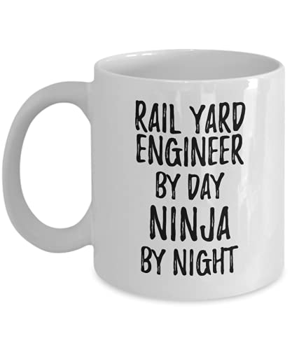Funny Rail Yard Engineer Mug By Day Ninja By Night Parenting Gift Idea New Parent Gag Coffee Tea Cup 11 oz