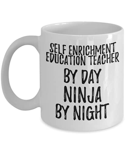 Funny Self-enrichment Education Teacher Mug By Day Ninja By Night Parenting Gift Idea New Parent Gag Coffee Tea Cup 11 oz