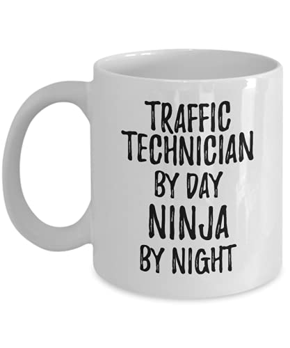 Funny Traffic Technician Mug By Day Ninja By Night Parenting Gift Idea New Parent Gag Coffee Tea Cup 11 oz