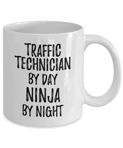 Funny Traffic Technician Mug By Day Ninja By Night Parenting Gift Idea New Parent Gag Coffee Tea Cup 11 oz | The Storepaperoomates Retail Market - Fast Affordable Shopping