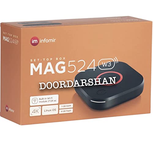 Genuine Mag 524W3 4K , Built-in Dual Band 2.4G/5G WiFi, Free Remote Control,HDMI Cable and US Plug – Mag524W3 – Mag 524 W3 – Replacement for 324w2 and 424W3