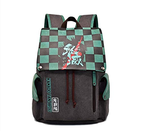 Afoxsos Japanese Anime Backpacks – Unisex Canvas Shoulders bag for school and office(10.6″x4.7″x16.5″Inh,Multicolors)