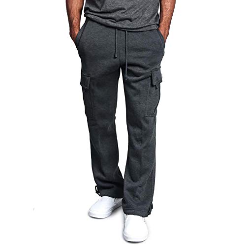 ZHDD Men’s Cargo Sweatpants Open Bottom Straight Leg Casual Loose Fit Baggy Athletic Jogger Pants with Pockets Elegant Casual Tomb Skeleton Zip Up Hoodie Men Zip Up Hoodie Fleece, Dark Gray | The Storepaperoomates Retail Market - Fast Affordable Shopping