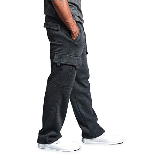 ZHDD Men’s Cargo Sweatpants Open Bottom Straight Leg Casual Loose Fit Baggy Athletic Jogger Pants with Pockets Elegant Casual Tomb Skeleton Zip Up Hoodie Men Zip Up Hoodie Fleece, Dark Gray | The Storepaperoomates Retail Market - Fast Affordable Shopping
