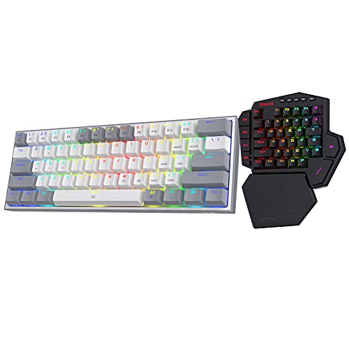 Redragon K617 60% RGB Keyboard K585 Wireless Half Keyboard Bundle