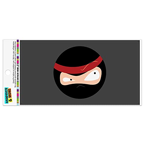 Graphics and More Ninja Face Head Funny Automotive Car Refrigerator Locker Vinyl Magnet