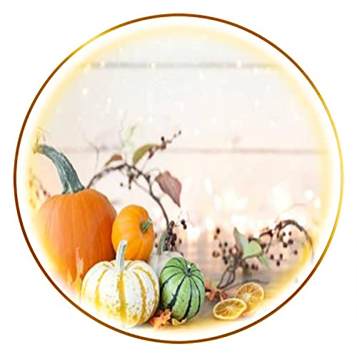 Modern LED Wall Sconce Autumn Holiday Pumpkin Arrangement Against an Old White Wood Canvas Print Wall Lamp Decor Wall Lights for Bedroom Living Room Background Staircase Aisle Hotel