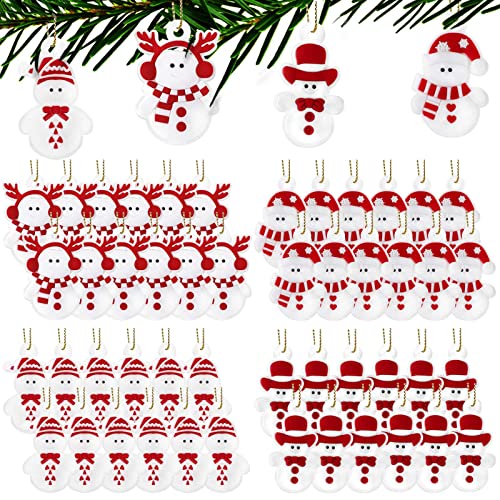 Christmas Snowman Hanging Ornaments Christmas Snowman Decorations Decorative Snowman Hanging Ornament Christmas Tree Ornaments for Christmas Home Holiday Party Decoration Supplies (48)