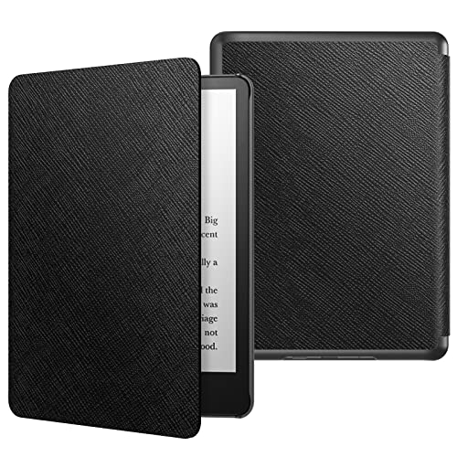 MoKo Case for 6.8″ Kindle Paperwhite (11th Generation-2021) and Kindle Paperwhite Signature Edition, Light Shell Cover with Auto Wake/Sleep for Kindle Paperwhite 2021 E-Reader, Black