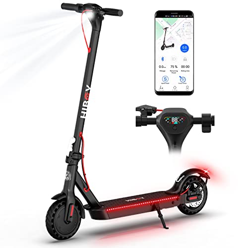 Hiboy KS4 Electric Scooter, Upgraded 350W Motor(Max 500W), 19 MPH 17 Miles Range, 8.5″ Honeycomb Tires Escooter, Big Unique Display, Foldable Commuting Electric Scooter for Adults(Optional Seat)