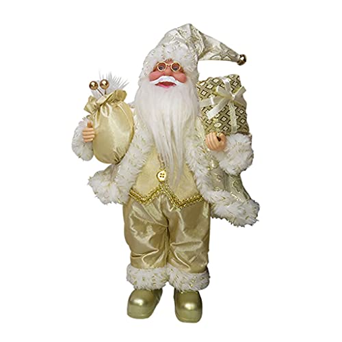 A FEI 17inch Multicolor Santa Claus Figurine for School Christmas Celebration Home Holiday Decoration