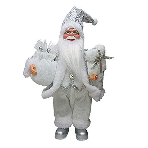 A FEI 17inch Multicolor Santa Claus Figurine for School Christmas Celebration Home Holiday Decoration