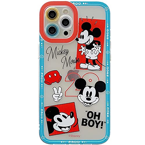 iFiLOVE for iPhone 13 Pro Max Mickey Mouse Case, Girls Boys Women Kids Cute Cartoon Character Slim Soft TPU Clear Protective Camera Case Cover for iPhone 13 Pro Max 6.7 inch (Mickey Mouse)