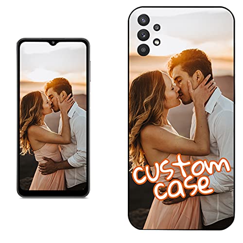 Customized Case for Samsung Galaxy A32 5G Custom Photo Phone Cover Anti-Scratch Shock-Proof Drop Protection TPU Phonecase Personalised Gifts for Birthday Christmas Valentines Girl Boy Dad Mom