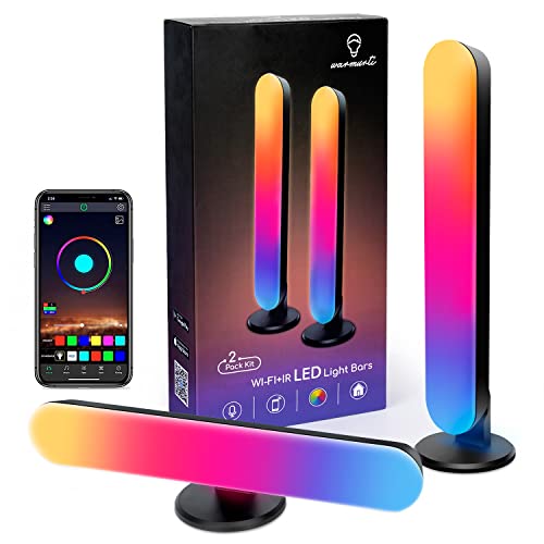 Smart Light Bar with Control,Ambiance Mood Lighting Color Changing Party Gaming Rhythm Light Bar Work with Alexa Google Assitant SmartThings,Bluetooth Play Light Bar Sync with Music for TV Room Decor