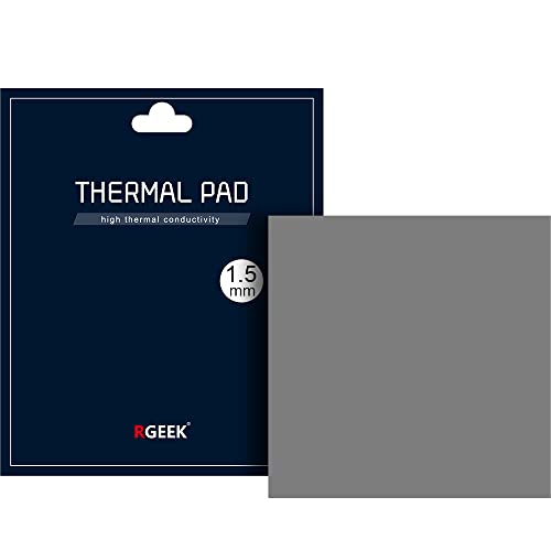 RGEEK Thermal Pads GPU 120x120x1.5 mm 12.8W/mK Excellent Thermal Conductivity Ideal Gap Filler, Heat Dissipation Silicone Pad for PC/Laptop/CPU/GPU Graphics Card