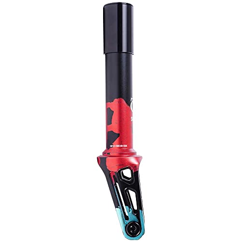 Oath Shadow SCS/HIC Scooter Fork Triple Anodised Black, Teal & Red, Forged Aluminium, for Pro Scooters