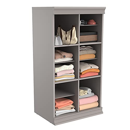 ClosetMaid 4597 Modular Storage Stackable 12-Shelf Unit with Dividers, Taupe