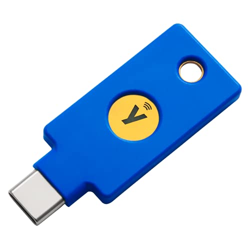 Yubico FIDO Security Key C NFC – Two Factor Authentication USB and NFC Security Key, Works with Supported NFC Mobile Devices – FIDO U2F and FIDO2 Certified – More Than a Password