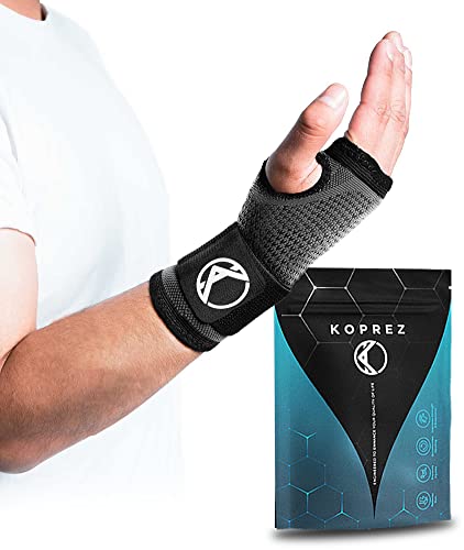 Koprez Wrist Compression Brace | Wrist Support Wraps For Carpal Tunnel, Wrist Splints, Arthritis, Tendonitis, Hand Pains | Wrist & Hand Compression Sleeve For Men & Women