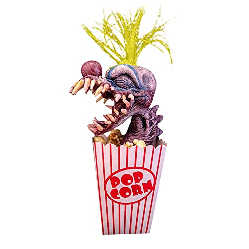 Killer Klowns Popcorn Klown Statue, Creepy Killer Clown Head Popcorn Decoration, Scary Prop and Decoration for Halloween, Home Decoration Office Craft Furnishing Gift