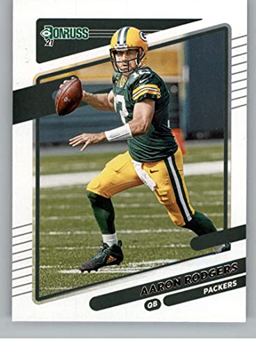 2021 Donruss #155 Aaron Rodgers Green Bay Packers Official NFL Football Trading Card From Panini America in Raw (NM or Better) Condition