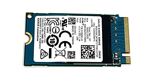 Oemgenuine Kioxia 256GB M.2 PCI-e NVME SSD Internal 5SS0V26415 Solid State Drive 42mm 2242 Form Factor M Key