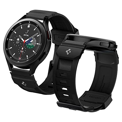 Spigen Rugged Band Designed for Samsung Galaxy Watch5 44/40mm, Galaxy Watch5 Pro 45mm, Galaxy Watch4, Galaxy Watch4 Classic, Galaxy, Galaxy Watch Active 2 Band – Matte Black