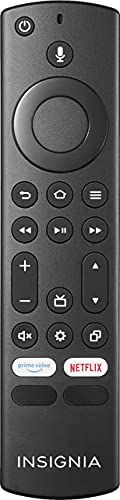 Insignia Remote (NS-RCFNA-21 Rev E) with Microphone for Fire TV – Black (Renewed)
