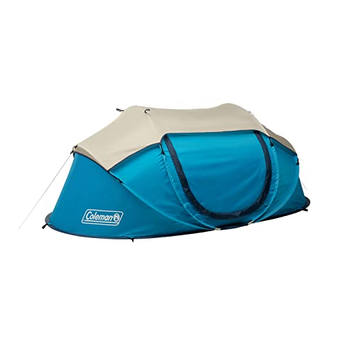 Coleman Camp Burst Pop-Up Camping Tent, 2-Person, Blue