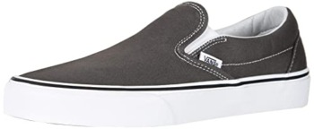 Vans Men’s Classic Slip-On Core, Charcoal/White, Size 10.5 | The Storepaperoomates Retail Market - Fast Affordable Shopping