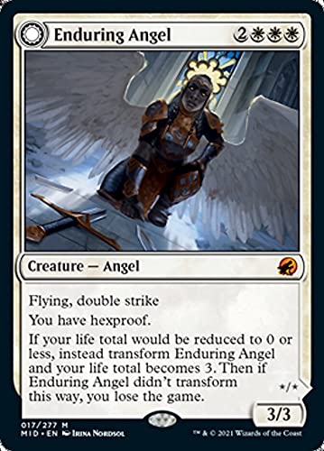Magic: the Gathering – Enduring Angel // Angelic Enforcer (017) – Foil – Innistrad: Midnight Hunt