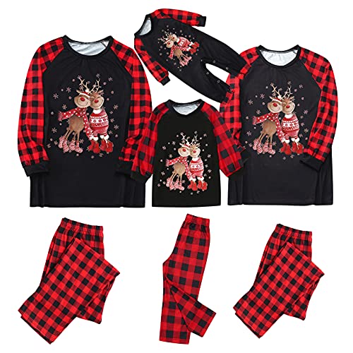 Franterd Christmas Pajamas for Family Classic Plaid Christmas Sleepwear Winter Family Shirts Pants Xmas Matching Pjs Sets Outfits