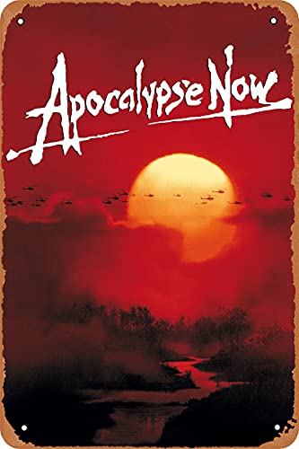 QIIXIIP Movie Apocalypse Now Poster Retro Metal Sign Vintage TIN Sign for Wall Decor Cafe Bar Office Home Art Sign Gift 12 X 8 inch