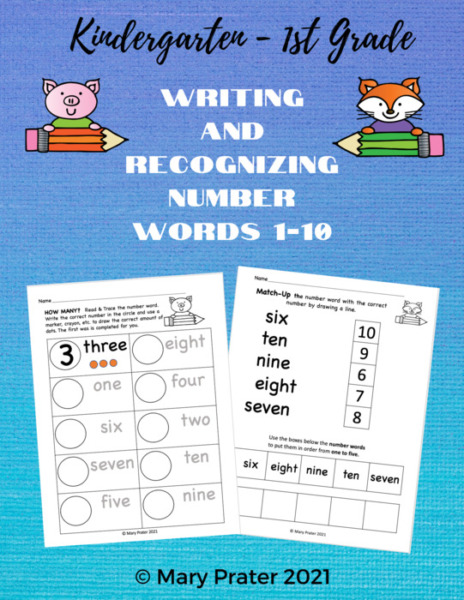 Reading and Writing Number Words 1-10