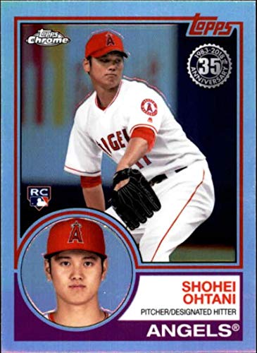 2018 Topps Chrome 1983 Topps Refractors #83T-6 Shohei Ohtani Los Angeles Angels Official MLB Baseball Trading Card in Raw (NM or Better) Condition