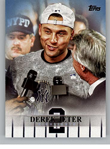 2018 Topps Derek Jeter Highlights Blue #DJH-5 Derek Jeter New York Yankees Official MLB Baseball Trading Card in Raw (NM or Better) Condition