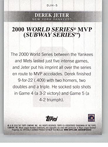 2018 Topps Derek Jeter Highlights Blue #DJH-5 Derek Jeter New York Yankees Official MLB Baseball Trading Card in Raw (NM or Better) Condition | The Storepaperoomates Retail Market - Fast Affordable Shopping