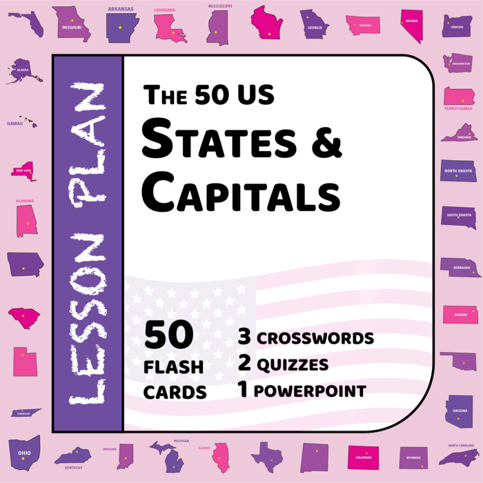 The 50 US States and Capitals: Memorize With 50 Flashcards, 3 Crosswords, & 2 Quizzes! | The Storepaperoomates Retail Market - Fast Affordable Shopping