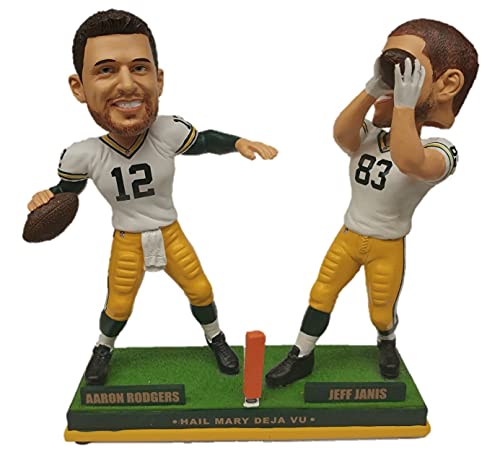 Green Bay Packers Aaron Rodgers to Jeff Janis Hail Mary Bobblehead NFL