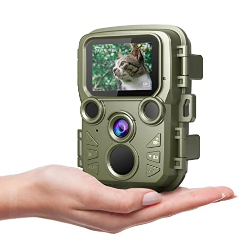 Dsoon Mini Trail Camera Native True 12MP 1080P Game Cameras with 65ft Night Vision 0.3s Motion Activated IP66 Waterproof Night Cameras for Wildlife Hunting Outdoor Scouting Deer Bird Monitoring