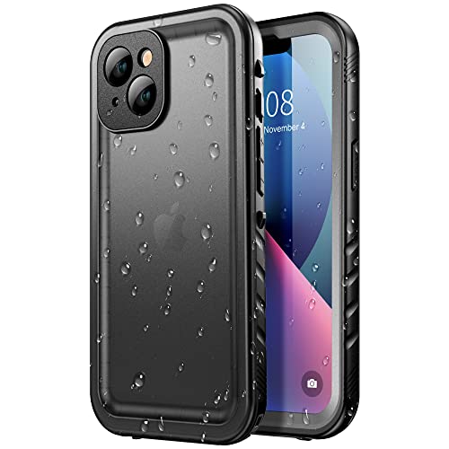 SPORTLINK Compatible with iPhone 13 Waterproof Case – Full Body Shockproof Dustproof Phone Screen Protector Rugged Waterproof Case for iPhone 13 6.1 Inches Black