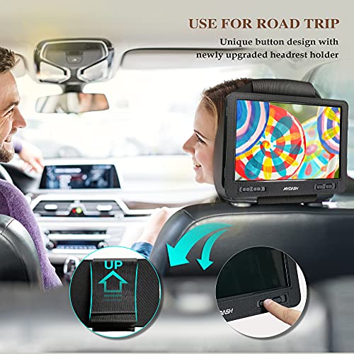 14.9″ Portable DVD Player with 12.5″ Large HD Swivel Screen,Exclusive Button Design,Car Headrest Mount Provided,High Volume Speaker,Support CD/DVD/SD Card/USB,Region Free | The Storepaperoomates Retail Market - Fast Affordable Shopping