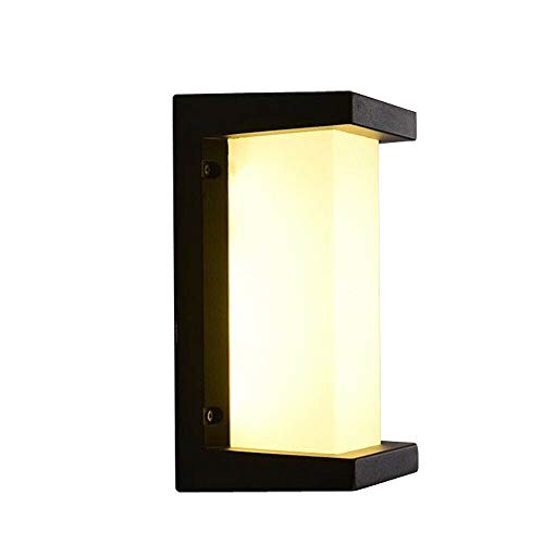 LYNICESHOP Wall Lamp – Wall Porch House Light Modern LED Exterior Wall Light Sconce Lamp, Home Decor Wall Light Lamp Garden Corridor Fence Light Living Room Balcony Garden Fixture, Warm White