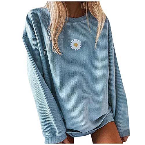 Crewneck Sweatshirts for Women Teen Girls Pullover Oversized Sweatshirt HAMPSHIRE Print Long Sleeve Loose Sweaters Tops