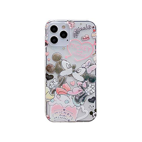 iFiLOVE for iPhone 13 Pro Max Cute Case, Girls Kids Women Cute Cartoon Minnie Mickey Kiss Character Slim Soft TPU Clear Protective Case Cover for iPhone 13 Pro Max 6.7 inch (Minnie Mickey Kiss)