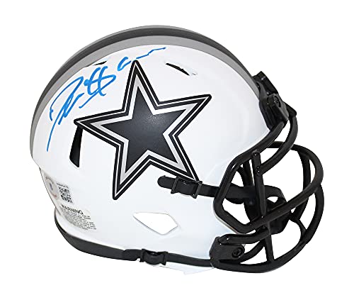 Deion Sanders Autographed/Signed Dallas Cowboys Lunar Mini Helmet BAS