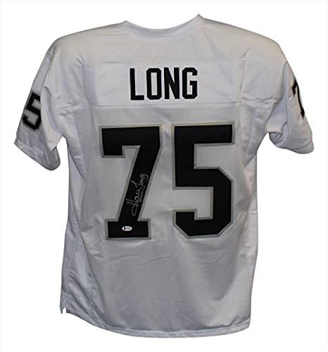 Howie Long Autographed/Signed Pro Style White XL Jersey BAS