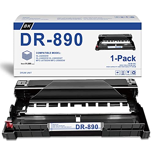 Hydr [Black,1-Pack] Compatible DR-890 DR890 Drum Unit Replacement for Brother HL-L6250DW HL-L6400DW HL-L6400DWT MFC-L6750DW MFC-L6900DW Printer