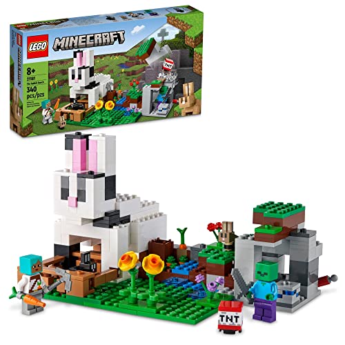 LEGO Minecraft The Rabbit Ranch 21181 Building Toy Set for Kids, Boys, and Girls Ages 8+ (340 Pieces)